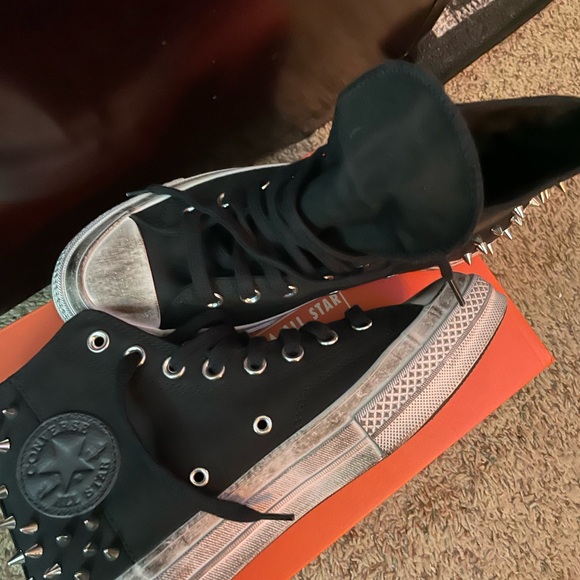 Converse Black Studded High-Top Sneakers - Picture 5 of 10
